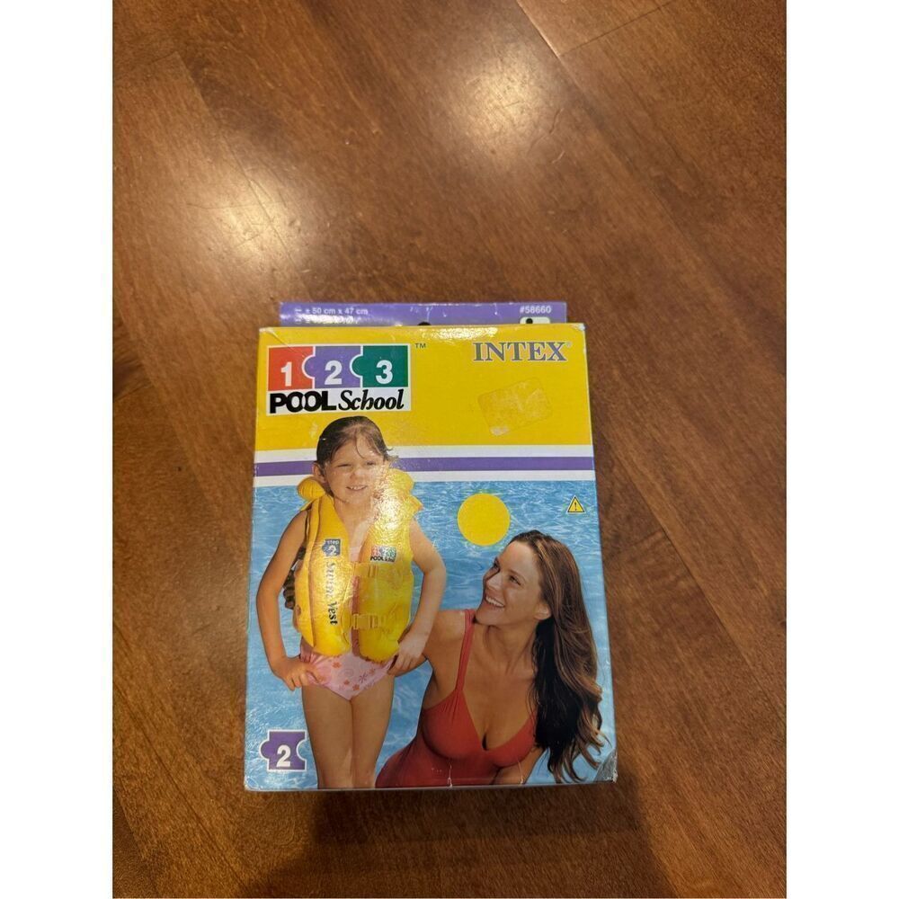 Vintage new 2003 Intex pool school inflatable swim vest